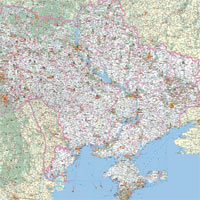 Карта Украины подробная
