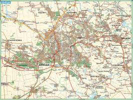 Карта Донецка