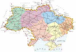 Карта железных дорог Украины